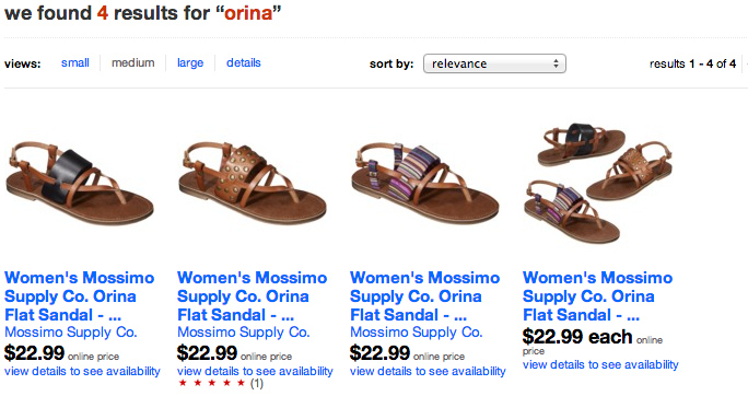 Target sales mossimo sandals