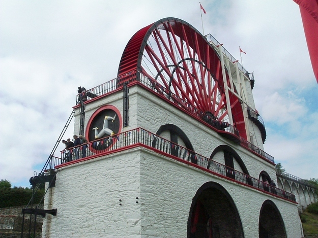 The Laxey Wheel (nicknamed Lady Isabella) has a diameter of 22.1m and was built in 1854 to extract water from the nearby mines.