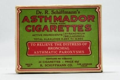 In case the idea of smoking to cure asthma wasn't crazy enough, the active ingredients are Stramonium, also known as Datura, the most awful drug in the world, and Belladonna, also known as Deadly Nightshade. Yes, that Deadly Nightshade.