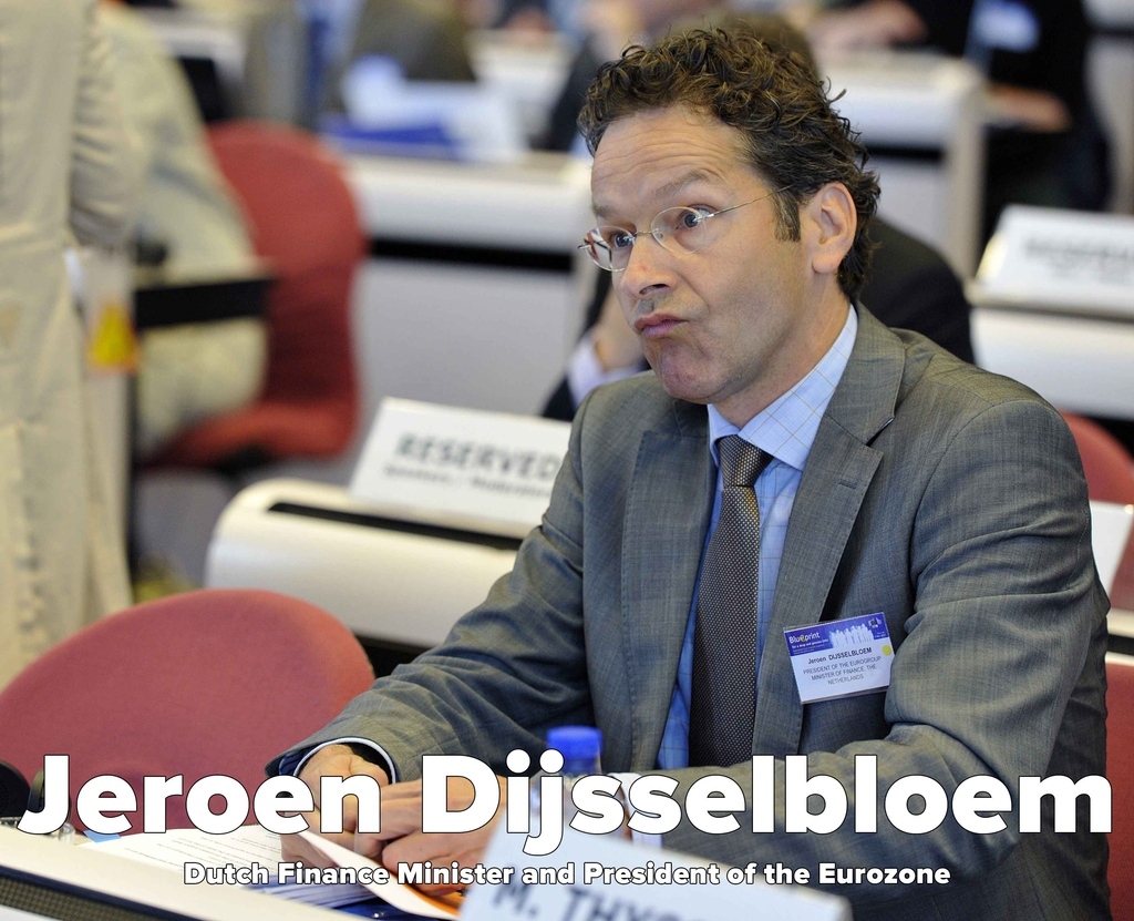 PRONOUNCED: yehr-OWN DYE-schel-bloomThis man is in charge of the two most important arms of European finance: the Eurozone (all countries that use the Euro as currency), and the European Stability Mechanism (the body that makes sure Europe doesn't have a complete financial collapse).