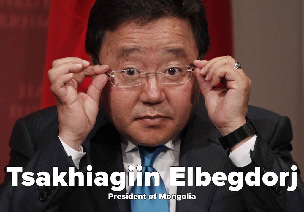 PRONOUNCED: sahk-YAH-gin ilk-BEH-darchElbegdorj is the incumbent president of Mongolia, and was a key leader in transitioning the country out of communist rule and into a democracy in 1990. The Democratic Party of the country coexists in parliament with other smaller parties, holding 31 of 76 total seats.