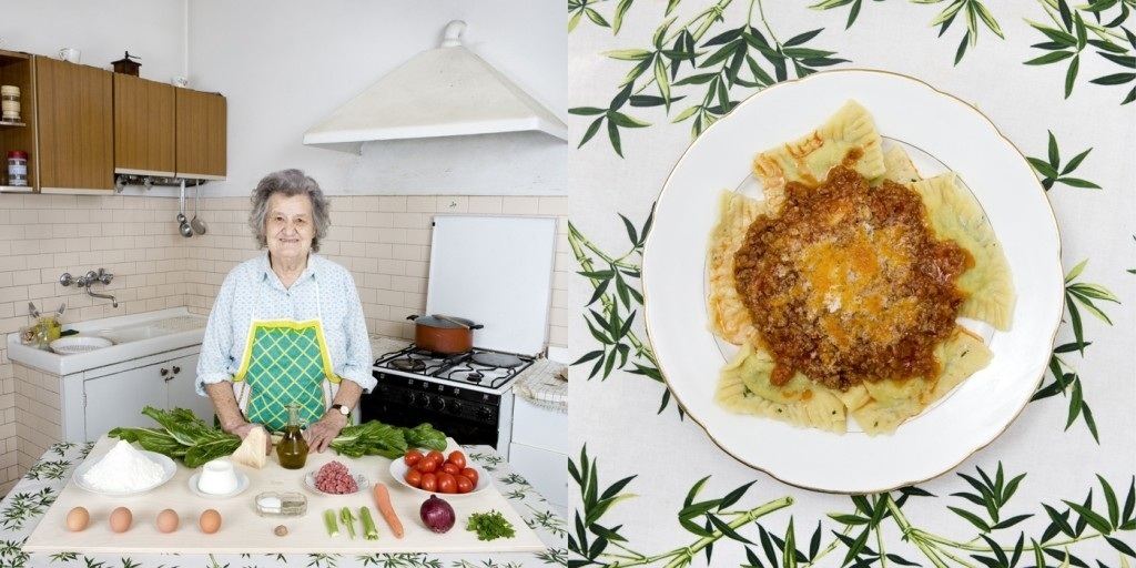 Marisa Batini, 80 years old. Swiss chard and ricotta Ravioli with meat sauce
