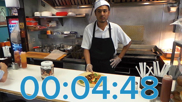 While he was rolling meats and veggies into a wrap, 1,420 pounds of meteorites hit the earth.