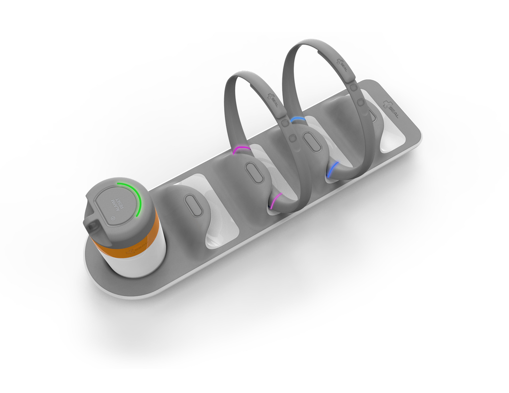 A high intensity audio, visual and vibrating alarm will trigger on each of these devices, including the one the swimmer is wearing. A mobile device such as an iPhone or iPad can be used to monitor the bands as well.