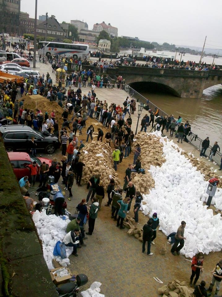 And this is what amazes me most about this city... how hard they work together. Average citizens are coordinating efforts across the city through social media, lending a hand however they can. Whether it is shoveling and stacking sandbags, making sandwiches, or just getting people some water. This city impresses me with its humanity, and its sheer will to get through it together.