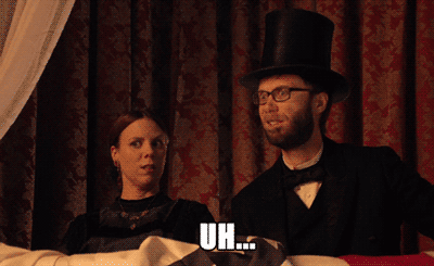 Abraham Lincoln, played by Stephen Merchant, calls it like he sees it.