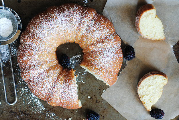 A nice, simple cake that you can proceed to gussy up with any kind of fruit, sauce, or ice cream you're partial to. Recipe here.