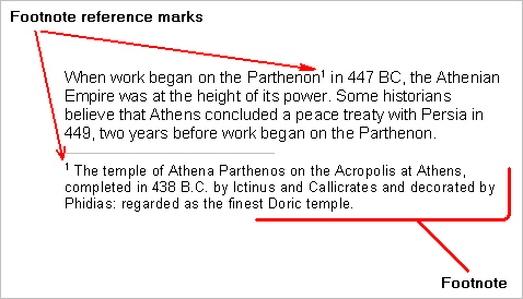 how to make a footnote mla