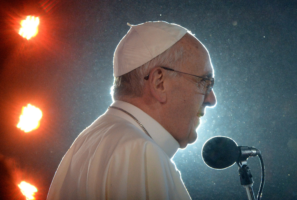 "If we want to have real meaning and fulfillment, as you want and you deserve ... put on faith," he told crowds.