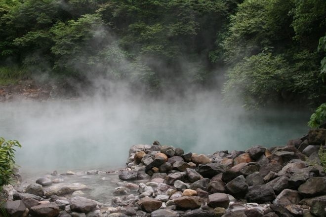 The Beitou Valley in northern Taipei smells like rotten eggs because all the volcanic activity produces a steady supply of sulphur in the water, which results in a series of completely natural mineral baths. But what sets these hot springs apart from those in the U.S. is the fact that if you live in Taiwan, you can take advantage of the public baths for something like $1 per visit. We don't have $1 hot springs in the U.S. Do we?