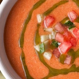 What could be easier than simply giving a rough chop to summer's best offerings, and tossing into the blender for a spicy, sweet and savory soup?