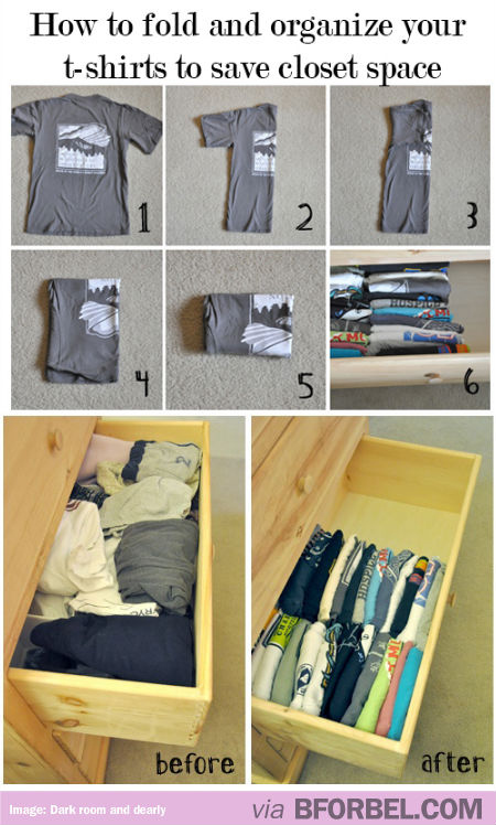 File your clothes to save space.