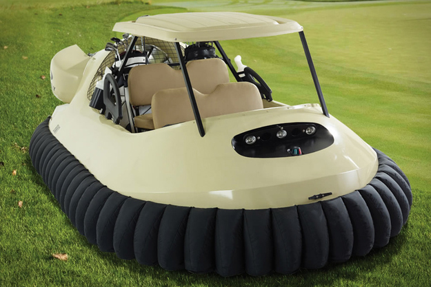 You might not be able to pull off the combination frat shag, mullet quite like Bubba, (or bend a ball through the trees) but you can still cruise the course in style in your own Golf Cart Hovercraft ($58,000). Easily float over sand traps and water hazards thanks to a 65 horsepower two-cylinder engine with a nine-blade fan, at speeds of up to 45mph. This cart fits up to four passengers, and can hold two golf bags in the open rear compartment. Meets U.S. Coast Guard standards for hovercrafts and includes a trailer for easy towing.