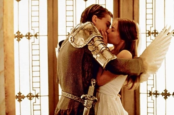 As Romeo and Juliet in Baz Luhrmann's 1996 film, William Shakespeare's Romeo + Juliet.