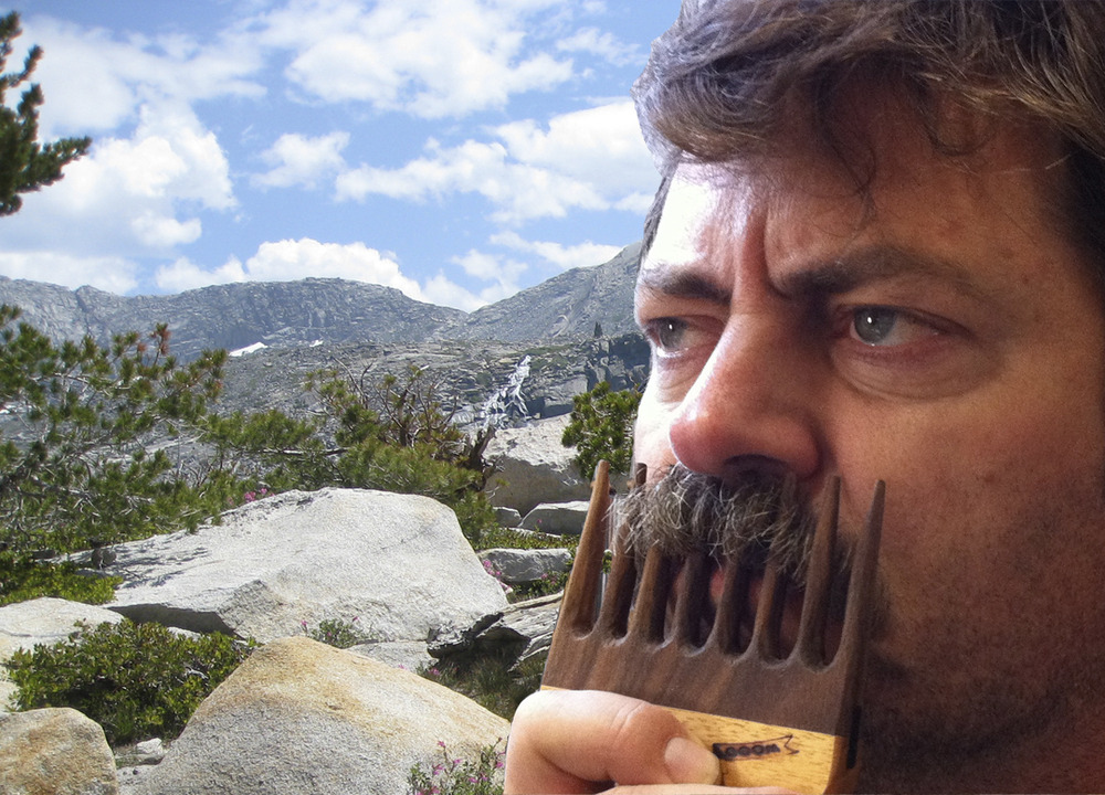 Everyone's favorite Parks Director, Nick Offerman, plays the part of a craftsman on Parks and Rec, and IRL. He is a professional boat builder and has a side business as a wood craftsman making furniture and canoes.