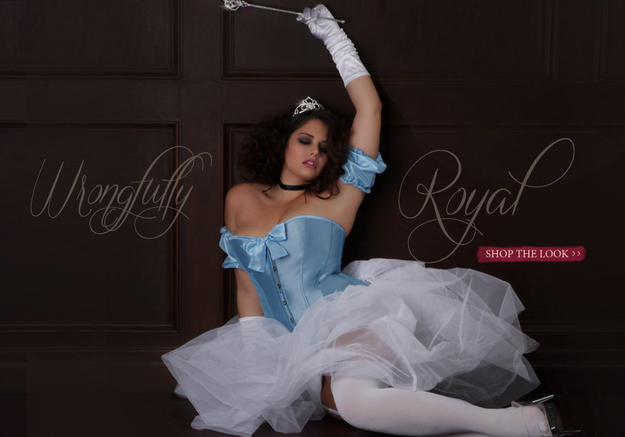 Now: let your inner princess break bad in a blue Bella Satin Corset and tiara. Later: stage your own private Bo “Peep” show with the corset, sleeves, petticoat and tights.