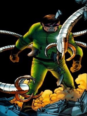 "Now the next fight had to be the craziest of all times / we got Dr. Octopus verses the mighty Busta Rhymes / Doc Oc verses Busta? Man that stuff is dead / he'd get his eight arms ripped off going up against the dread / 'Ha ha, now Dr. Octopus, who you think you're grabbing? The God could never lose so you know it will never happen / lyrically making me sleepy, you'll need a nap when / I smack you with my dreads, lights out, you'll kiss the canvas'"