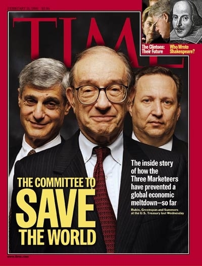 As Summers accepts his demotion from Econ chart-topper to White House D-lister, we must never forget his role as the deregulation diva of the 90’s trio Larry, Alan and Rob, which helped the free market achieve ultimate cult status in America.