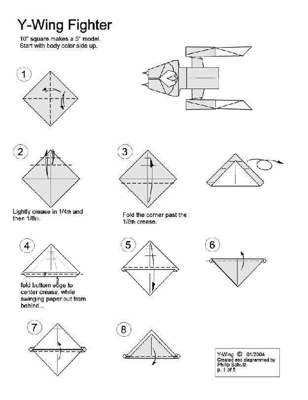 10 Diagrams To Create Your Own Star Wars Origami