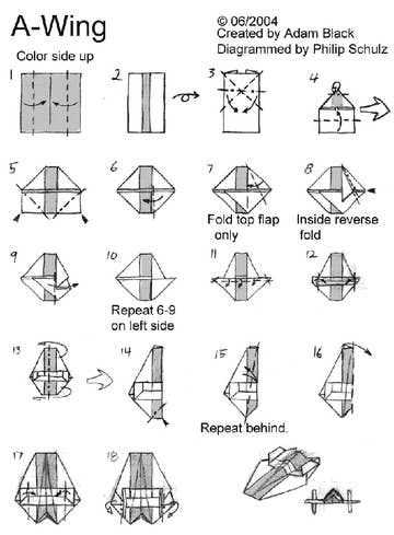 10 Diagrams To Create Your Own Star Wars Origami