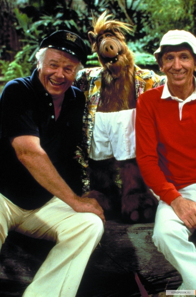 One of the weirdest crossover ever comes courtesy of 80s cult classic Alf. Alf is transported (via a dream) to Gilligan's Island. It gets stranger when the absence of Ginger, Mr. and Mrs. Howell is explained that they now live in a separate camp on the other side of the island.