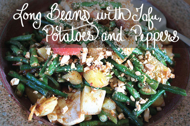 Long Beans With Tofu, Potatoes & Peppers