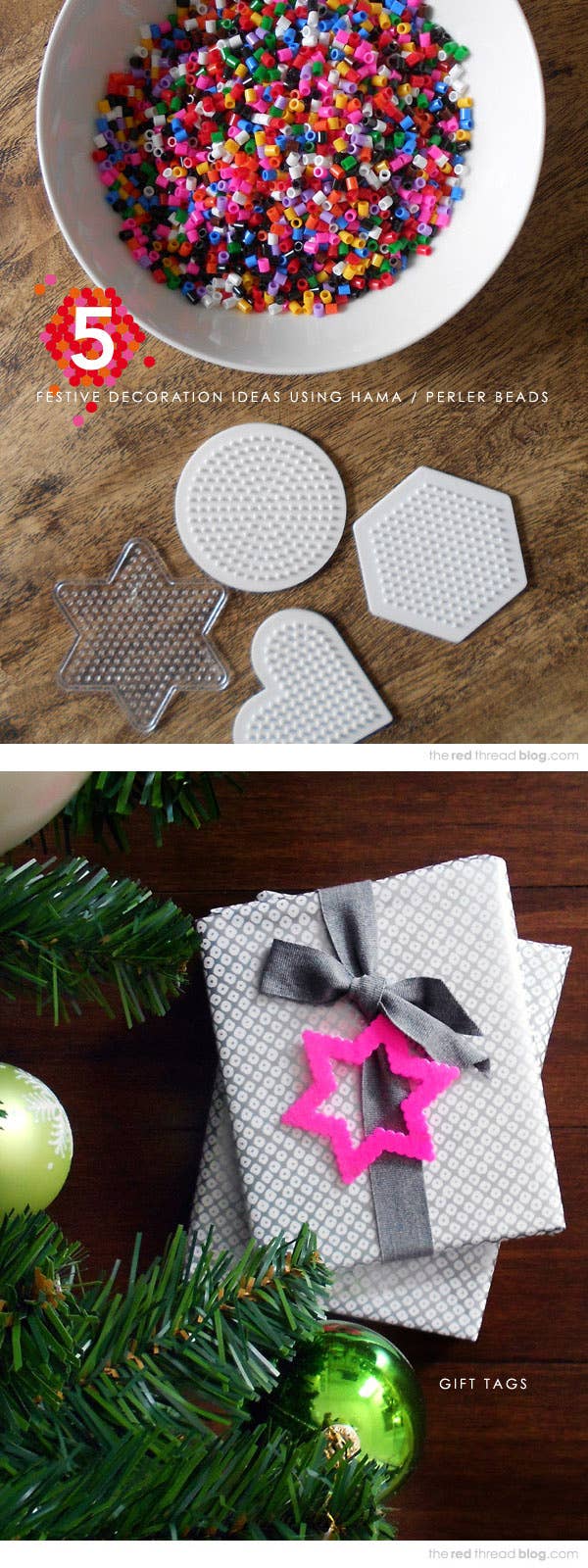 You can use these for garlands, napkin rings, and Christmas ornaments as well.