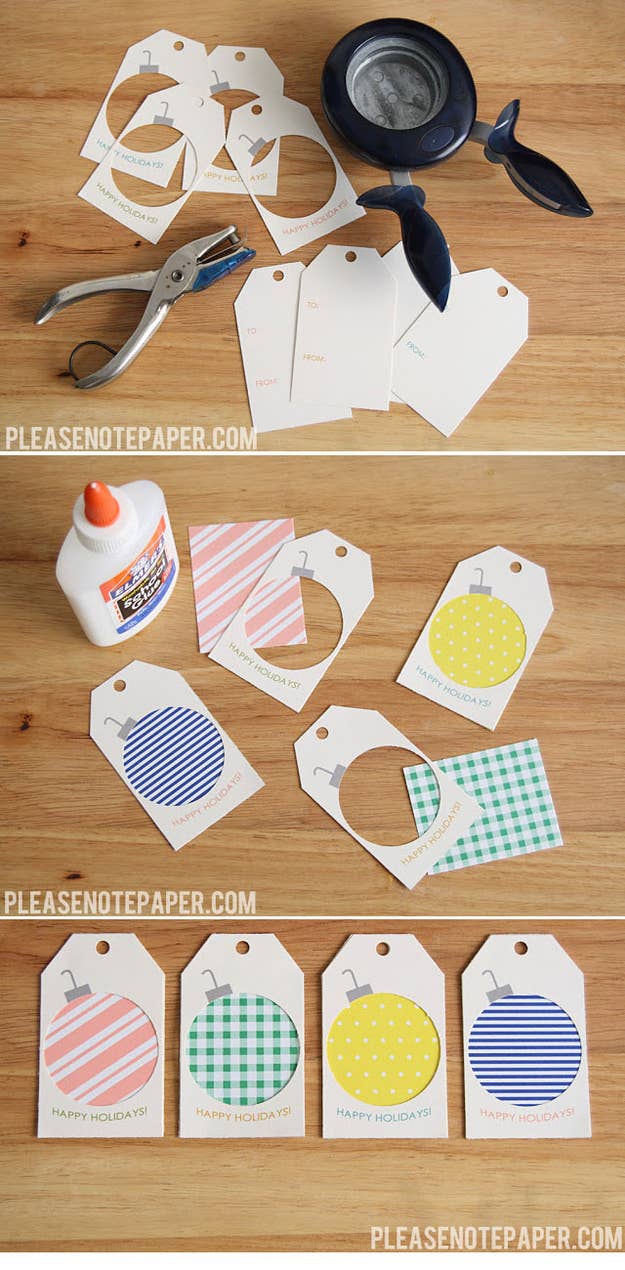 Here's a great way to use up any cute scrapbook, origami or wrapping paper. Get the printable here.