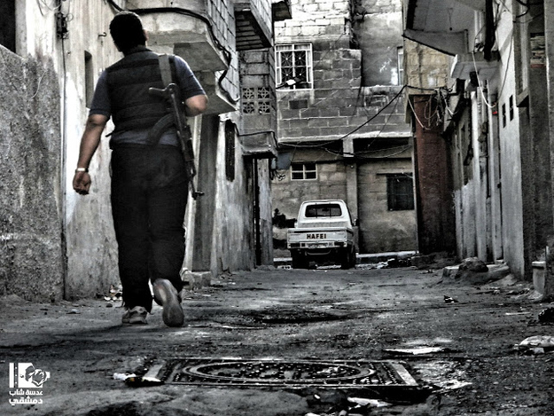 FSA soldier in Damascus, September 4.