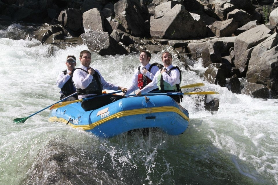 Redditor doozie's excellent headline: "My friends went white(collar)water-rafting."