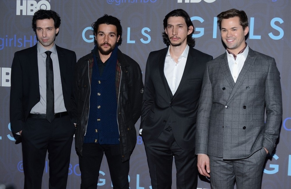 Alex Karpovsky, Christopher Abbott, Adam Driver, and Andrew Rannells