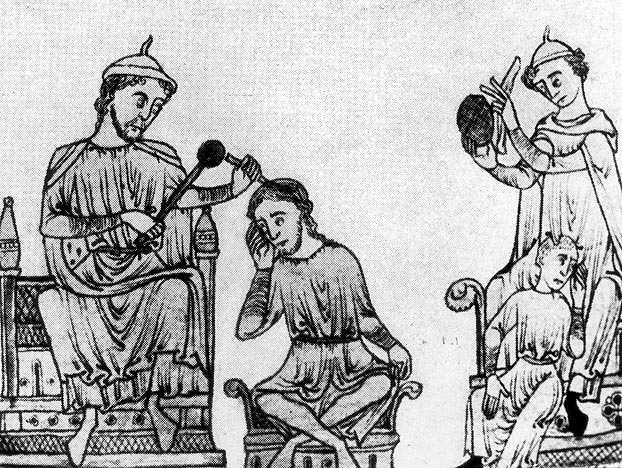 We have to get these evil spirits out of your head. We're taking a blunt approach. We're just gonna drill into your skull until you feel better. Say when.