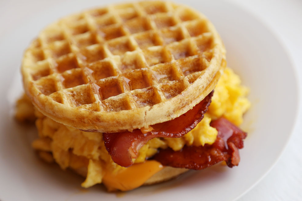 Make This Bacon Egg And Cheese Eggo Waffle Sandwich Right Now 