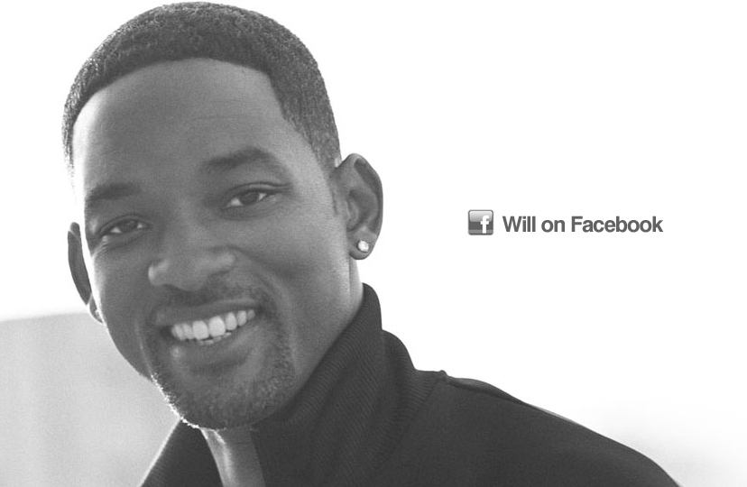 Simple and to the point: Will Smith wants you to know that he's really all about Facebook.