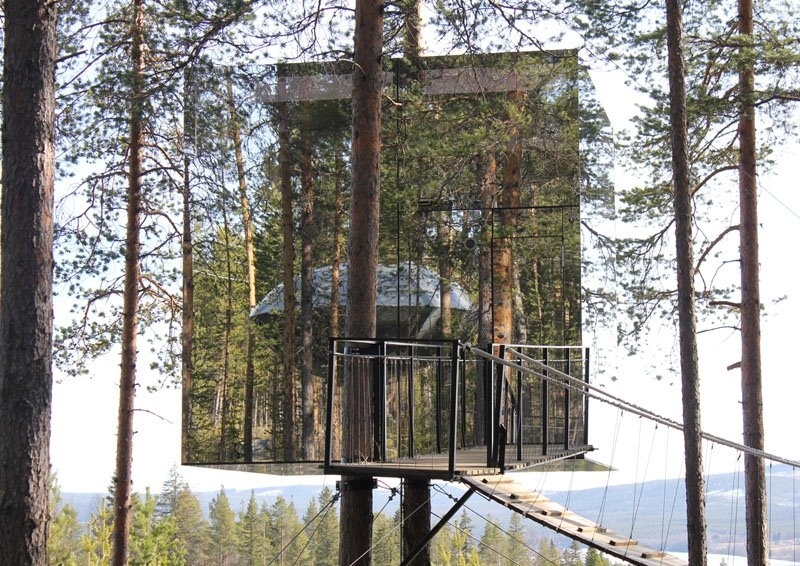 Kids want very few things in life. They want to be invisible and have a cool treehouse. Now envision the Invisible Tree Hotel. Swedish firm Tham & Videgard Hansson conceptualized and created this amazing (almost) invisible tree house for a hotel in northern Sweden. It's a breath-taking illusion.Image source: Facebook