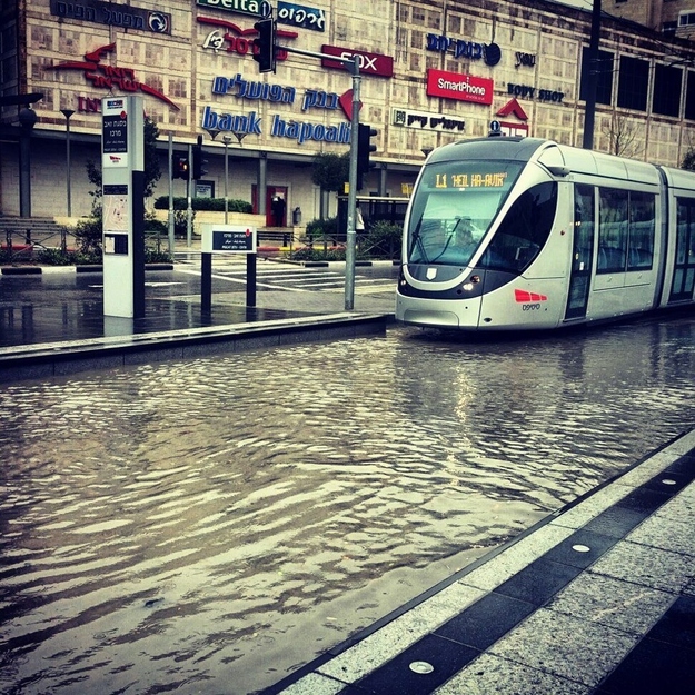 The light rail in Jerusalem