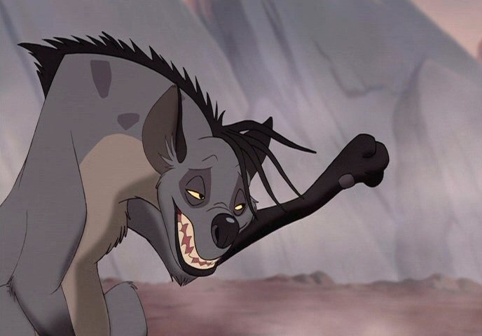 A hyena with the voice of Whoopi Goldberg is both irritating and dangerous, just like a snowstorm.