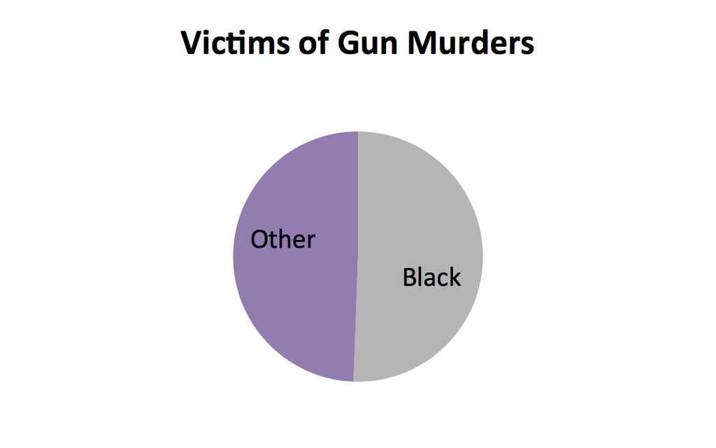 Gun victim data from the 2010 FBI Uniform Crime Report.