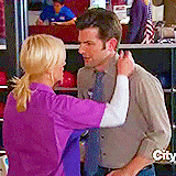 And Leslie rewarded him with this.