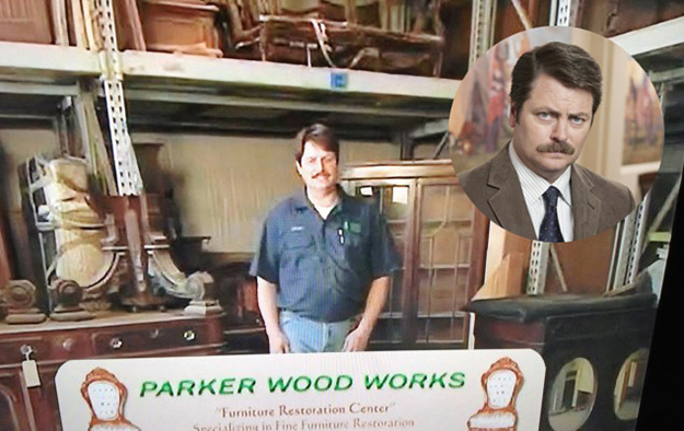 This Ron Swanson look-a-like who also woodworks
