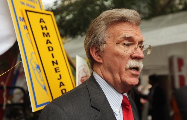 Former U.N. Ambassador John Bolton attends a rally of groups opposing Iranian President Ahmadinejad's speech at the United Nations General Assembly last fall.