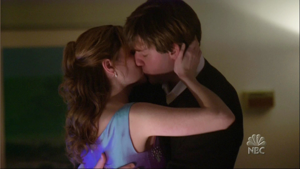 Pam and Jim were both so nice, it was like they couldn't do anything to "wreck the friendship" (plus they were both intermittently in other relationships), but in Season 2 they finally share a passionate kiss that was totally worth waiting for.
