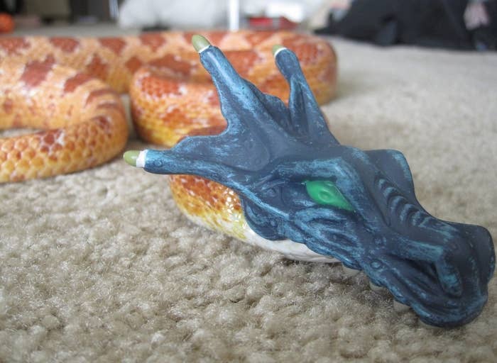 Back up plan: "Oh, I'm not a snake, sir. I'm a very long dinosaur."