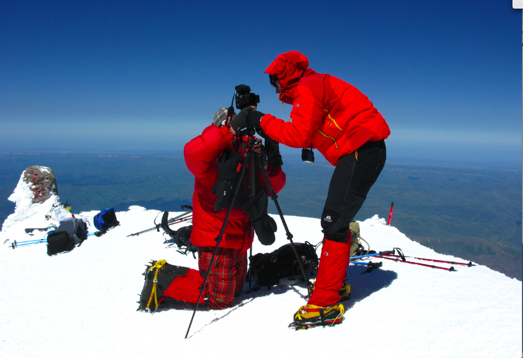 Photographing at Mount Elbrus