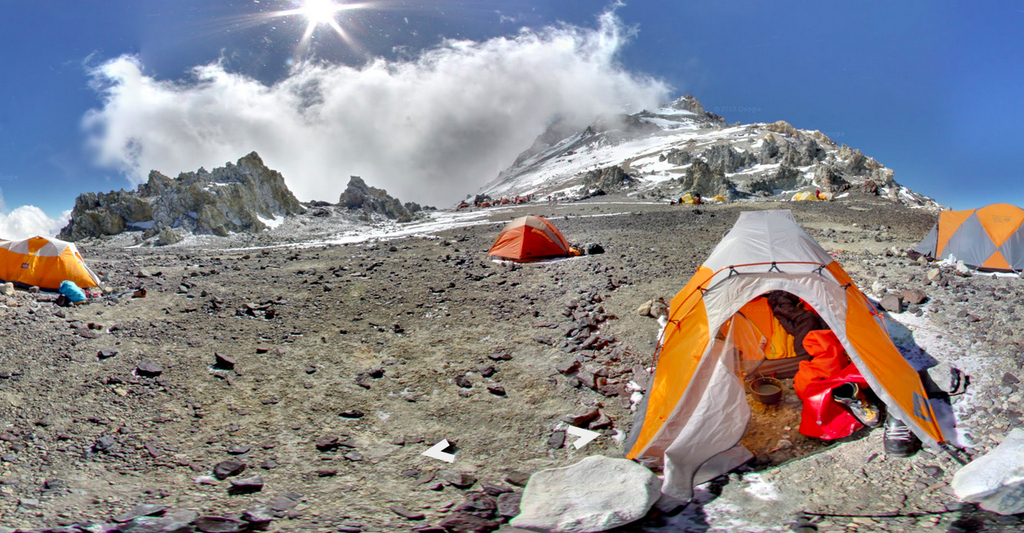 Camp Colera at Aconcagua in Argentina
