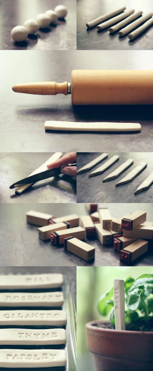 FInd out how to make your own clay garden markers here.