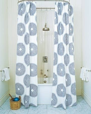 Unconventional Bathroom Decorating Ideas, Shower Curtains That Split Down The Middle