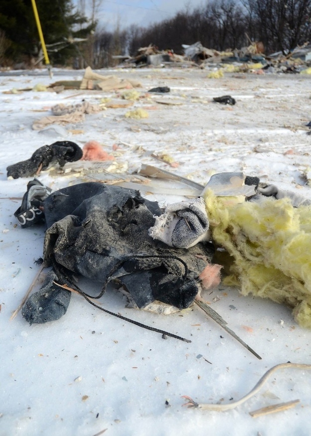 Debris from the explosion.