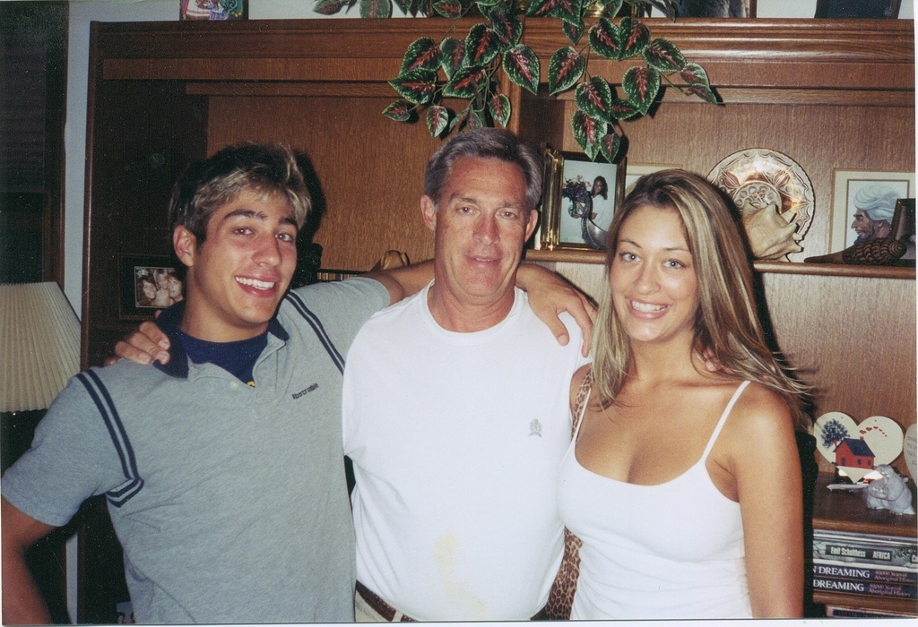 Ryan with his father and sister in happier times.
