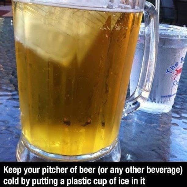 This pitcher has a compartment for ice to keep the beer cold : r